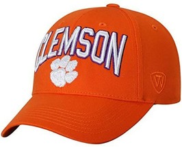 Clemson Tigers NCAA TOW Full Orange Text Hat Cap Adult Men's Snapback Adjustable - $21.99