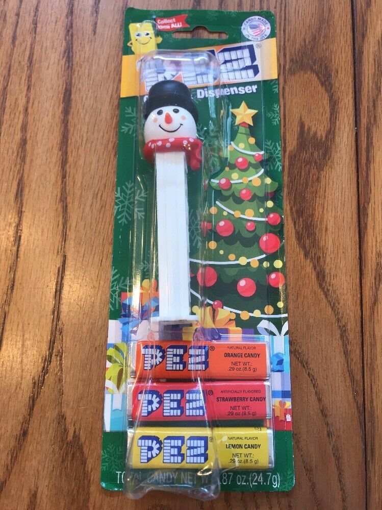 Primary image for PEZ - Winter Snowman - In Blister pack with three (3) Candy Refills Ships N 24h