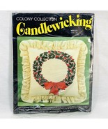 Vintage Christmas Holiday Wreath Embroidery Candlewicking Kit Colony Col... - $14.25