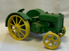 1923 Vtg John Deere Model Tractor Cast Metal Green Yellow Toy Farm Vehicle  - $29.95