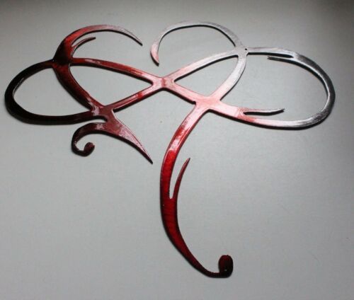 Primary image for Infinity Heart - Metal Wall Art - Ruby Tinged 10 3/4" x 12 1/4"