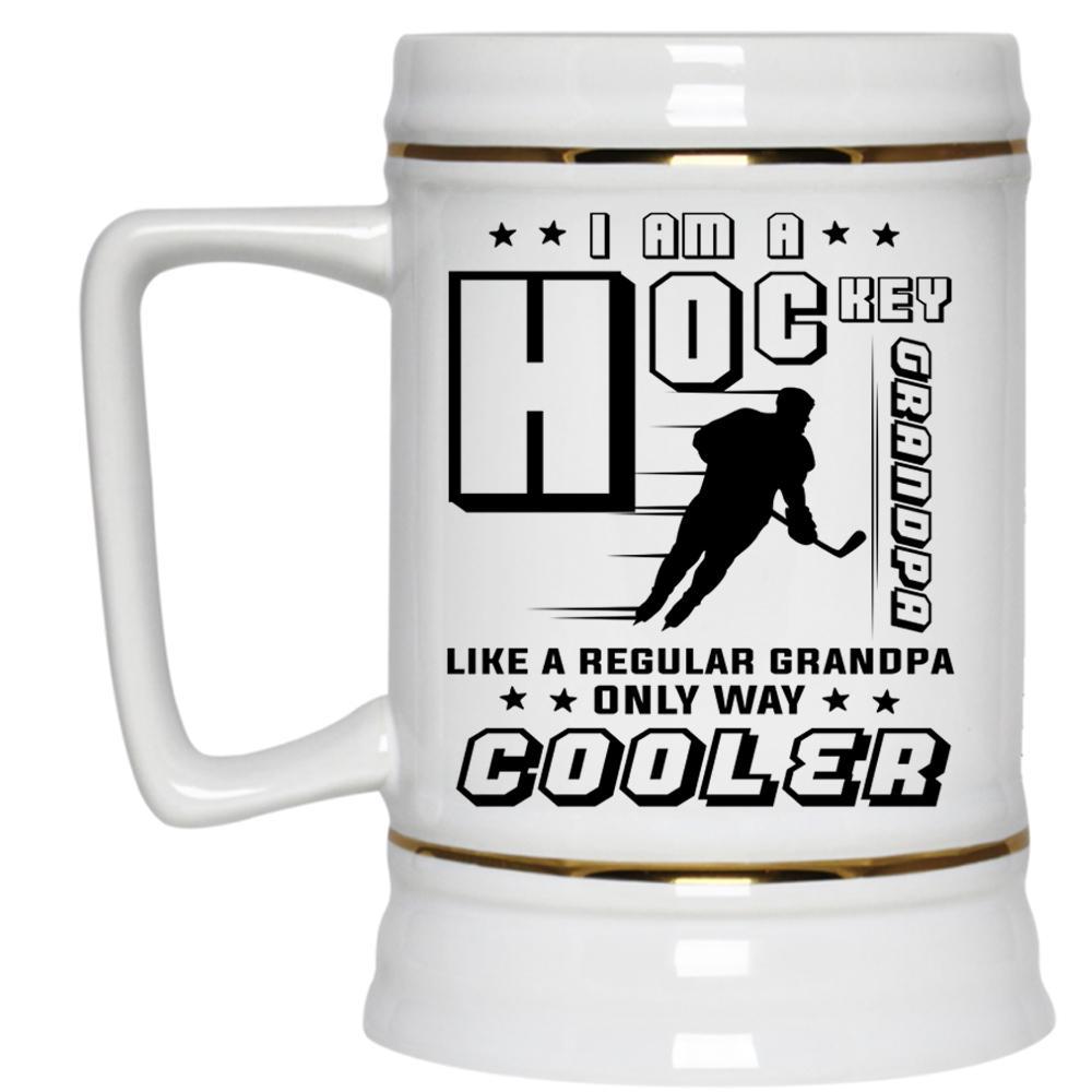Download Funny Gift For Dad Beer Stein 22oz, I Am A Hockey Grandpa ...