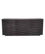 Bastille 69&quot; 3-Door Solid Acacia Wood Sideboard in Smoke Grey Finish by ... - $1,315.19