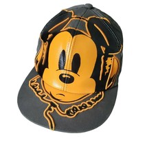 Walt Disney Parks Mickey Mouse Graphic Cap Hat Orange MM28  Flat Bill Adult - $20.00