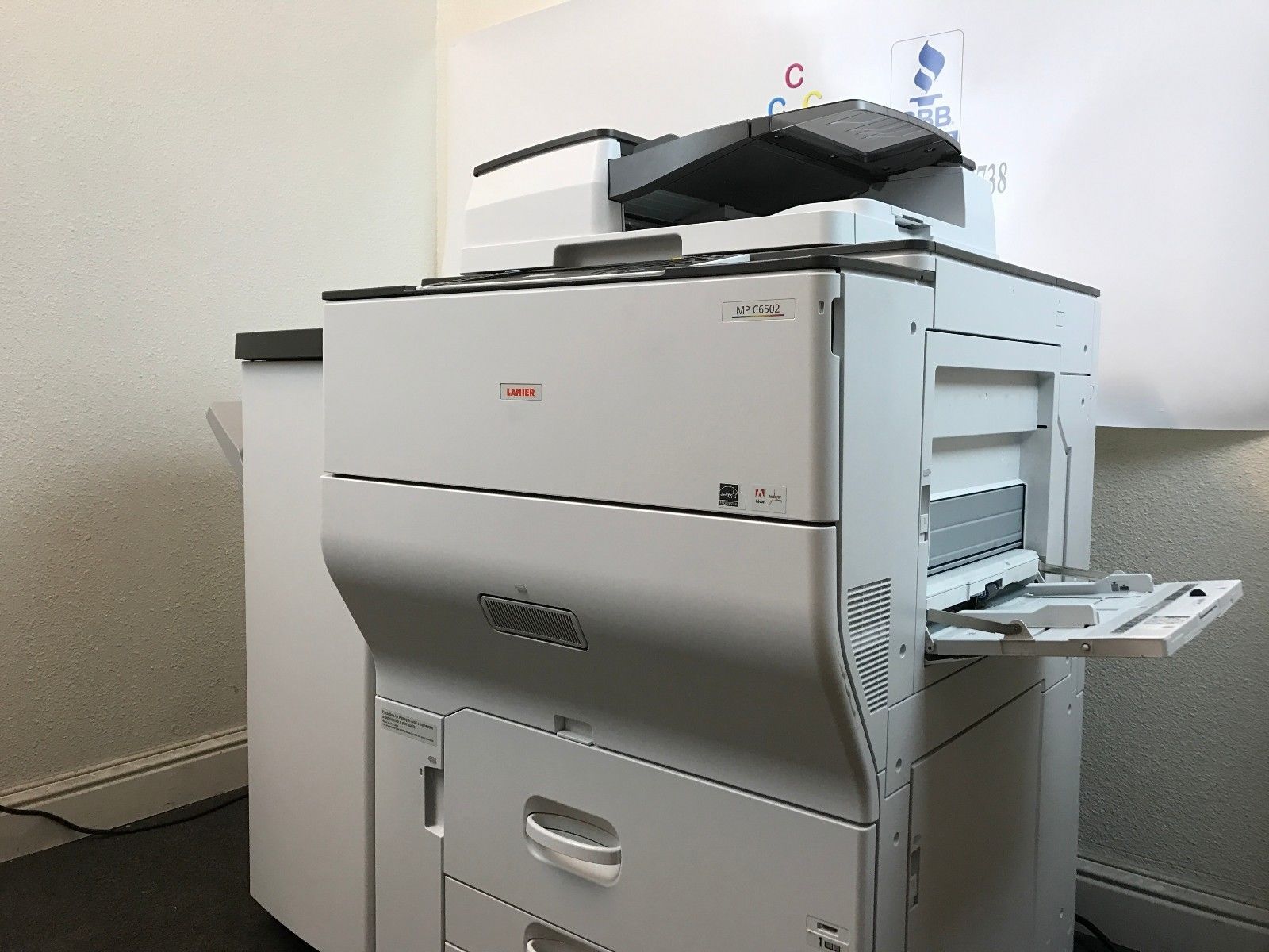 Ricoh Lanier Aficio MP C6502 Color Copier Printer Scanner Finisher LOW 589k page Copiers