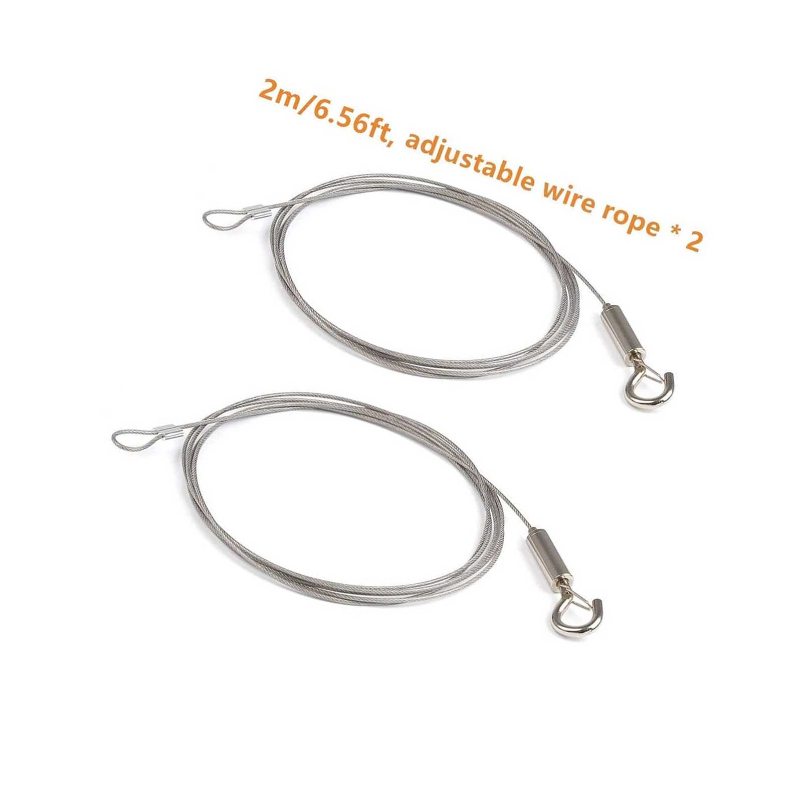 2Pcs Adjustable Picture Hanging Wire Kit 2M X 1.5Mm Heavy Duty R Hanging Wire
