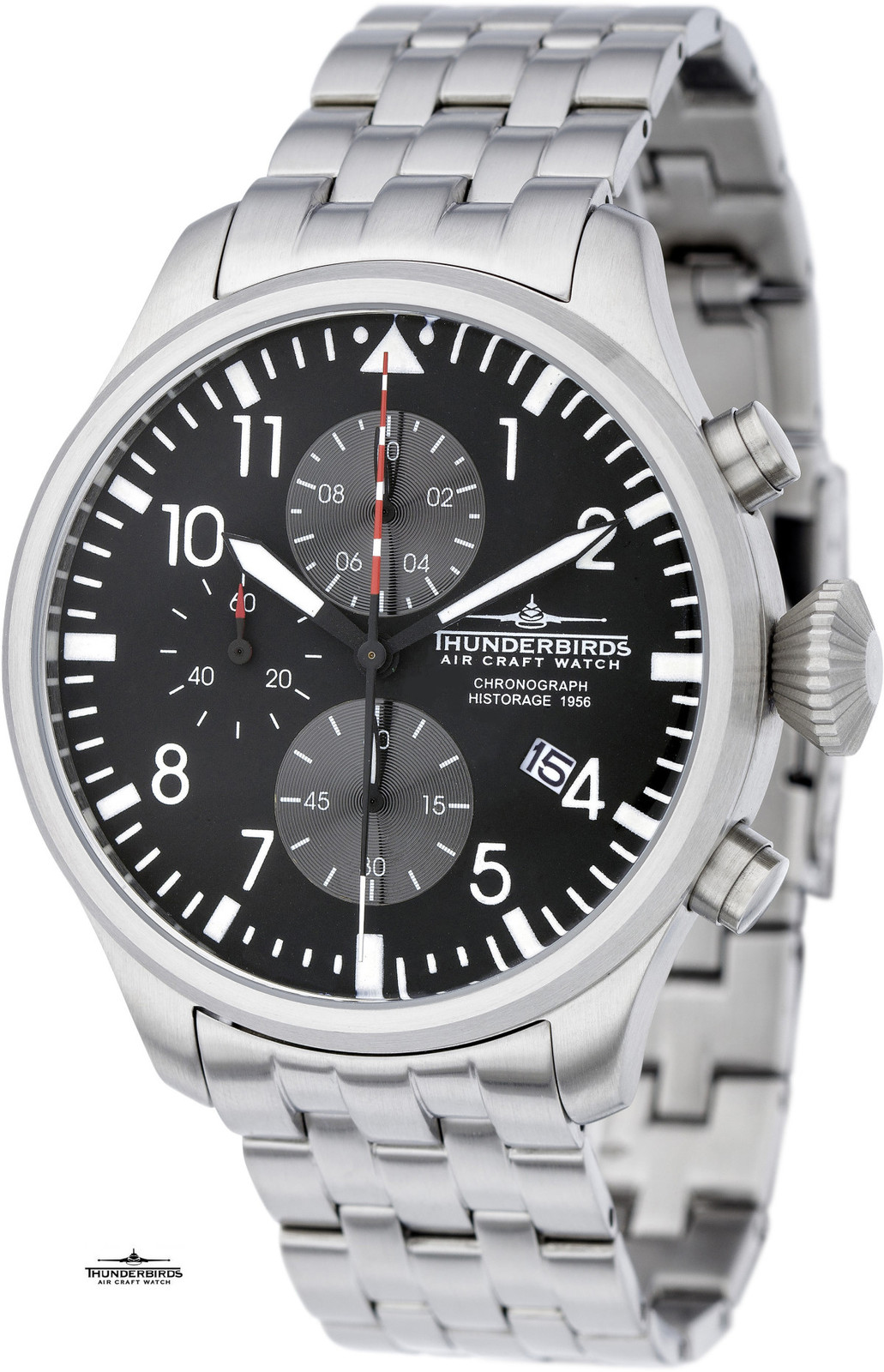 Men's Wristwatch German Pilot Watch Thunderbirds Chronograph Light