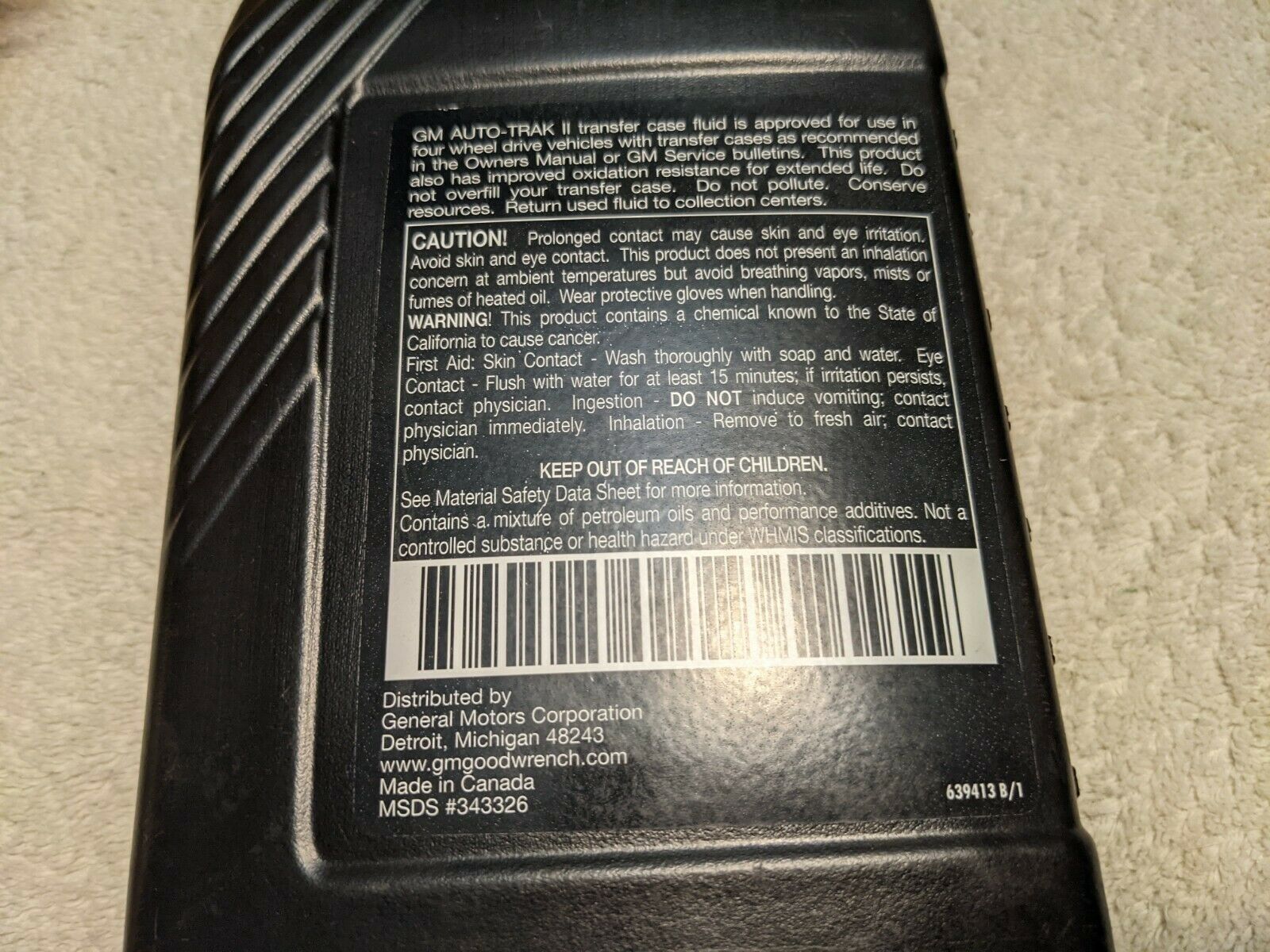 New GM AutoTrak 2 Transfer Case Fluid 33.8 FL OZ. Everything Else