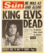 Elvis Presley The Sun News "King Elvis Dead" Reproduction STAND-UP DISPLAY - $15.99