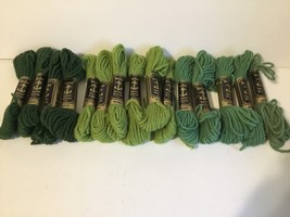 Anchor Tapisserie Wool-Laine  set of 15 green #9022 #9156 #9004 - $5.90