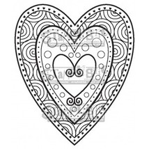 Heart, Petite. Stamplistic Layering Stamps. Stained Glass.  CLEARANCE