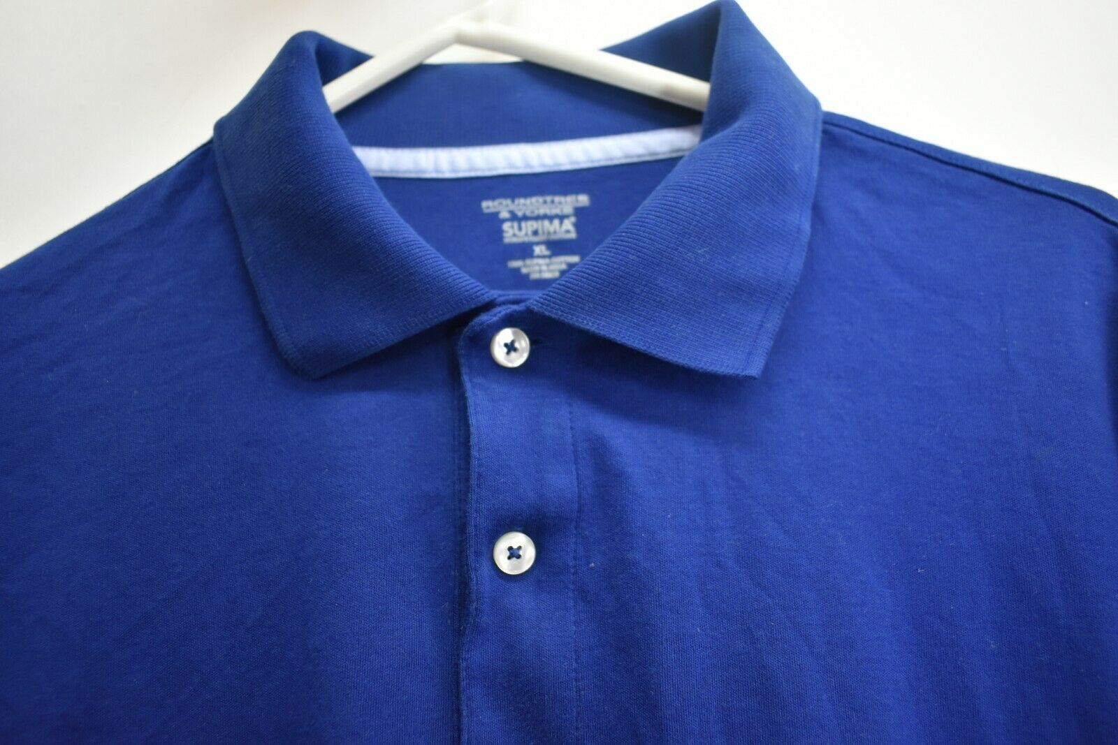 Roundtree & Yorke Men's XL Supima Cotton Short Sleeve Polo Shirt Navy ...
