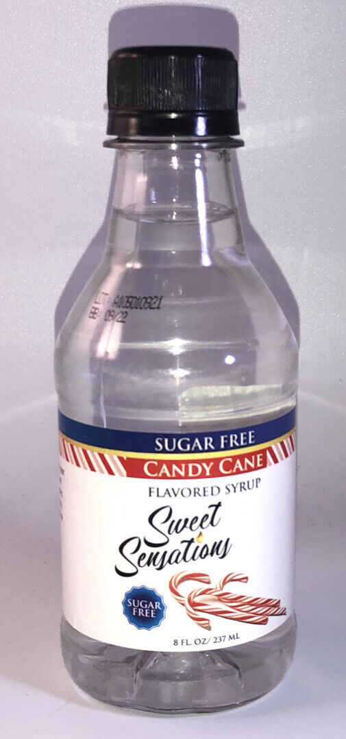 Candy Cane Flavored Syrup 8oz Sugar Free For Coffee,Tea,ect By Sweet Sensations