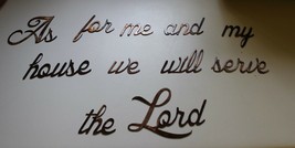 &quot;As for me and my house we will serve the Lord&quot; Words Metal Wall Art - C... - $59.91