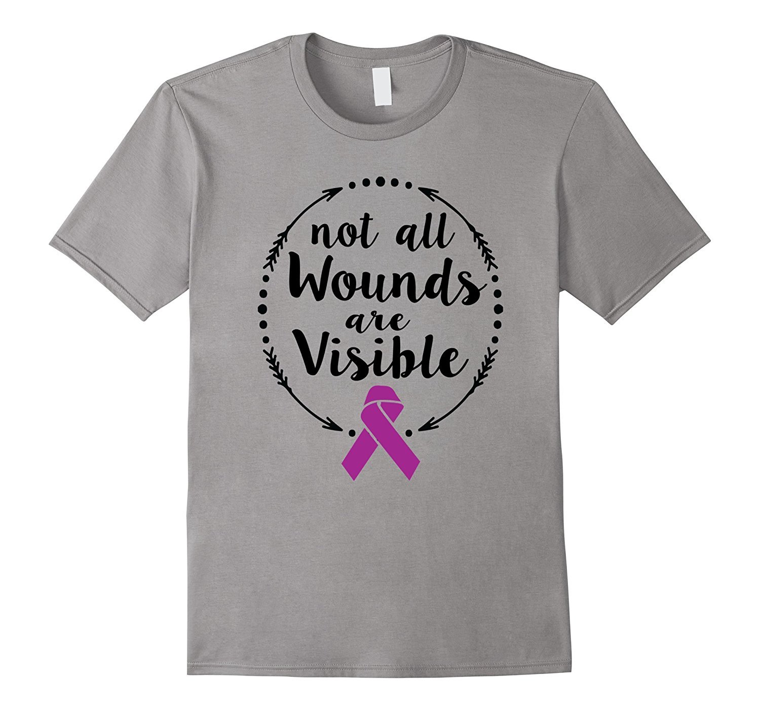 Image of Not All Wounds Visible Domestic Violence Survivor T-Shirt Men