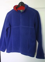NWOT LL Bean Kids  L 14-16 Classic Polartec Blue Fleece Half Snap Pullover - $24.70