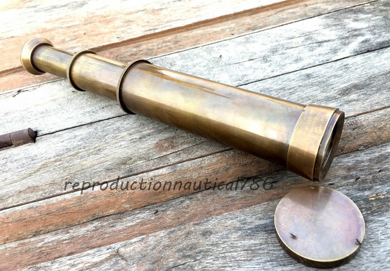Antique Brass Pirate Working Spyglass Telescope Vintage Nautical Marine