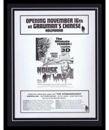 ORIGINAL Vintage 1971 House of Wax Vincent Price 11x14 Framed Advertisement - $148.49