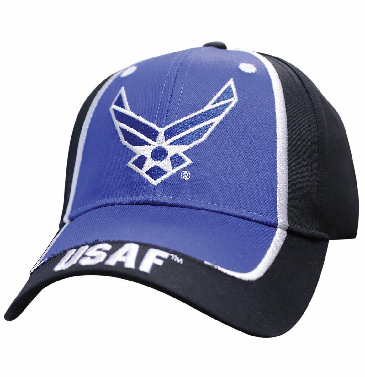 U.S. AIR FORCE USAF (BASE LINE) Military Baseball Cap (BLUE/BLACK) - Hats