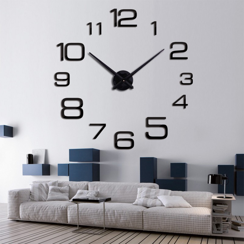 Masi Rui Hot Diy Large Wall Clock And 50 Similar Items Diy Large Wall Clock Modern Design Decorative Mirror Digital