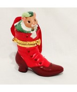 Mouse Hinged Boot Ornament 2000 Hallmark Christmas 3&quot;  Fashion Afoot #1 - $14.99