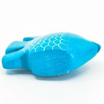 Hand Carved Gusii Soapstone Bright Blue Fish 2" Sculpture Figurine Made in Kenya image 5