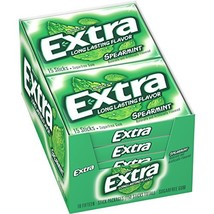 Extra Spearmint Sugarfree Gum, 15 Piece (10 Packs) - $17.75