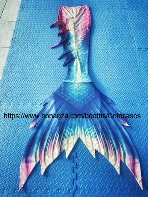 2018 Galaxy Mermaid Tails for Swimming Adult Kids Silicone Inspired ...