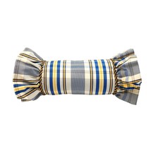 Vintage Ralph Lauren Ruffled Gingham Plaid Cottage Lumbar Pillow Cyclind... - $38.65