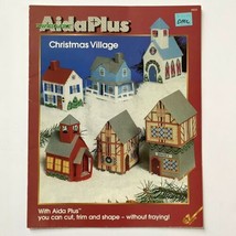 Zweigart Aida Plus Christmas Village Plastic Canvas 3D Church School Bakery - $8.91