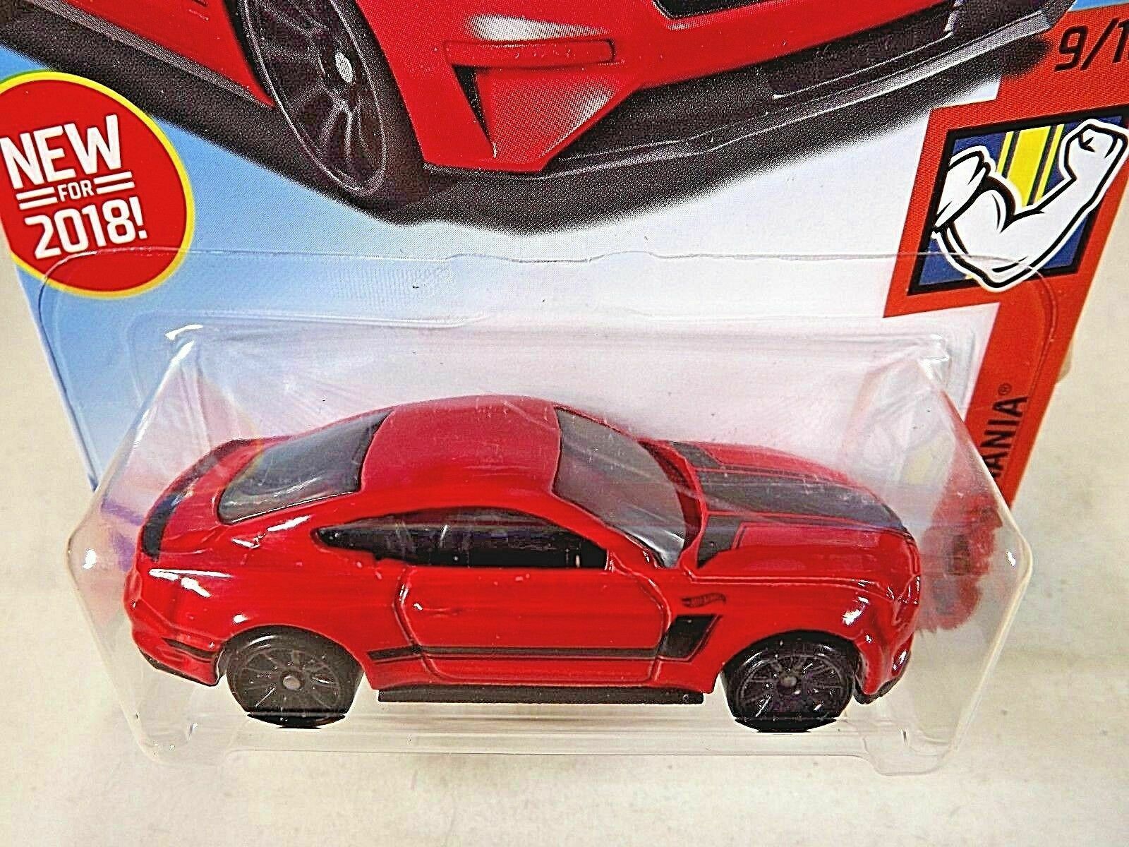 2018 Hot Wheels #337 Muscle Mania 9/10 2018 FORD MUSTANG GT Red w/Black ...