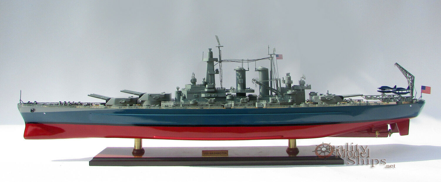 USS WASHINGTON (BB-56) - Handcrafted War Ship Display Model 40