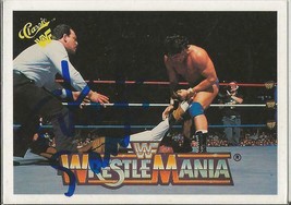 Tito Santana 1990 Classic WWF Autograph Card #22 JSA image 1