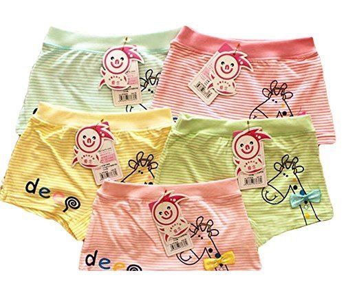 George Jimmy 5 Random Color Girl Comfortable Underpants Infant Cotton Underwear