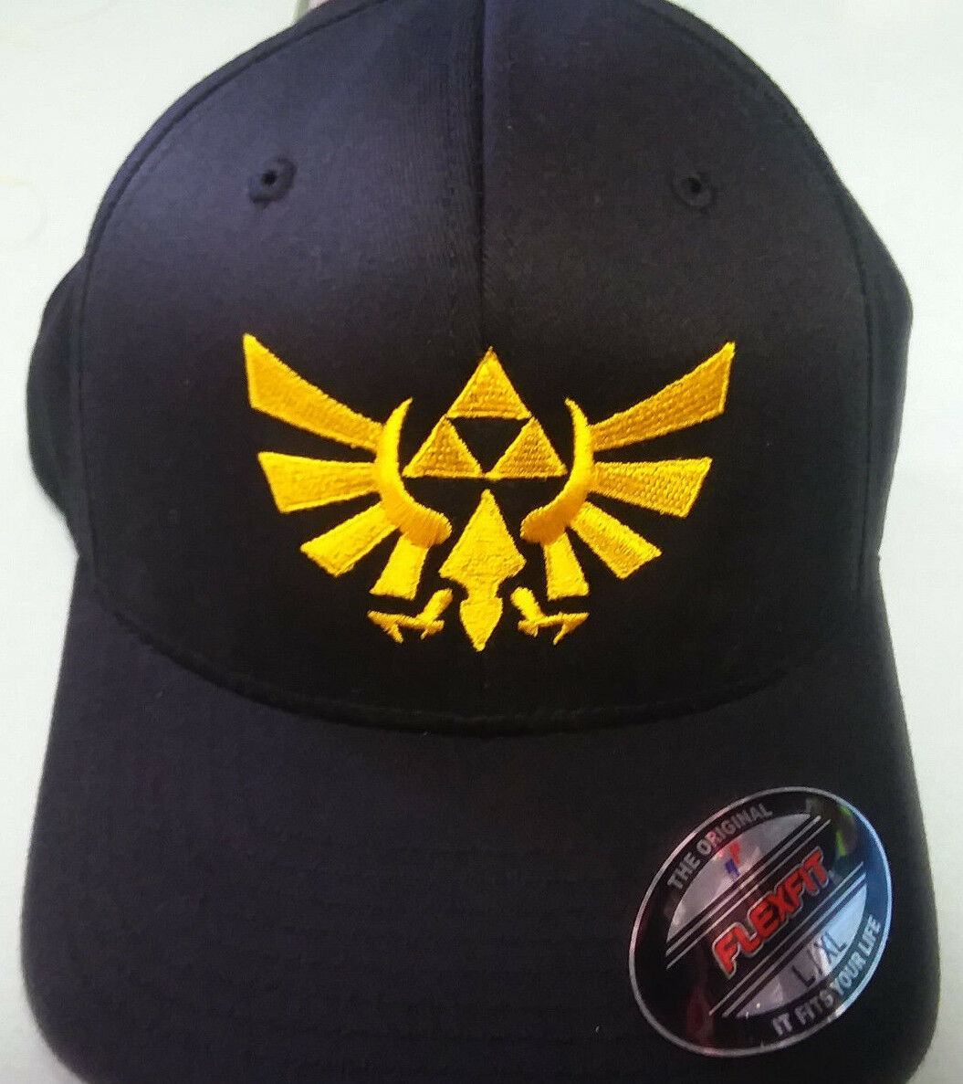 Legend of Zelda Triforce Logo Flexfit Hat Breath of the Wild Free ...