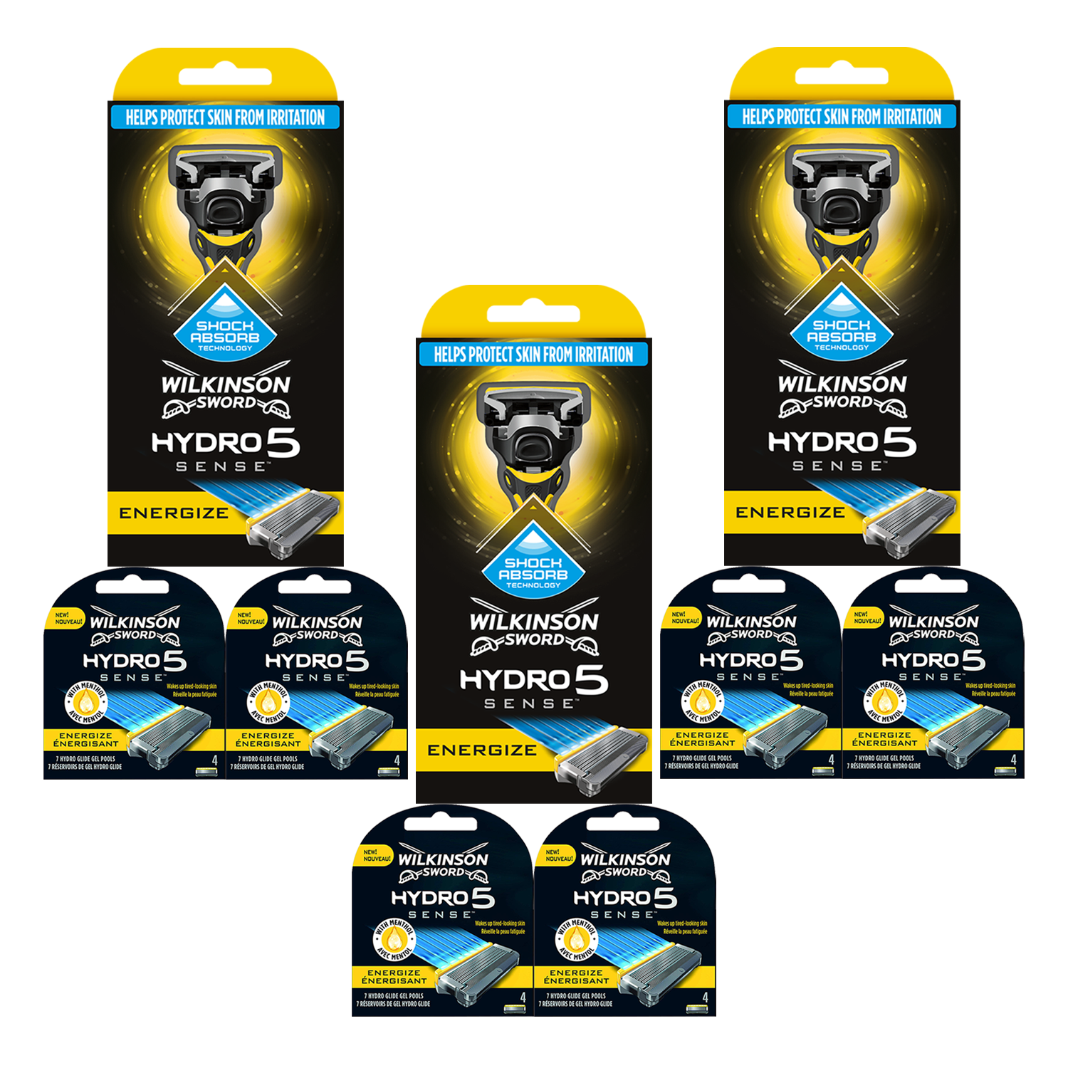 Wilkinson Sword Hydro 5 Sense Men's Razor Set & Razor Blades Refills UK