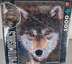 Buffalo Games Photomosaics Wolf Jigsaw Puzzle 1000 Piece Robert Silvers New - $46.75