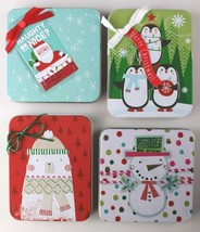 (Set of 4) Christmas Gift Card Holder Tins with Ribbon &amp; To From Printed... - $5.00