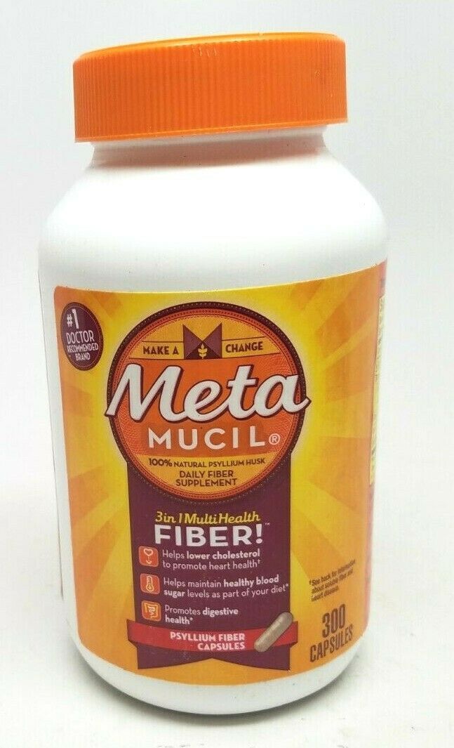 New Metamucil Fiber 3in1 Psyllium Capsule Fiber Supplement 300