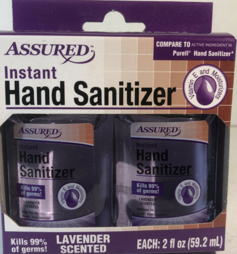 Assured Hand Sanitizer 1 Pk Of 2 Ea 2oz Bottles Lavender Scent-Kills 99%-SHIP24H