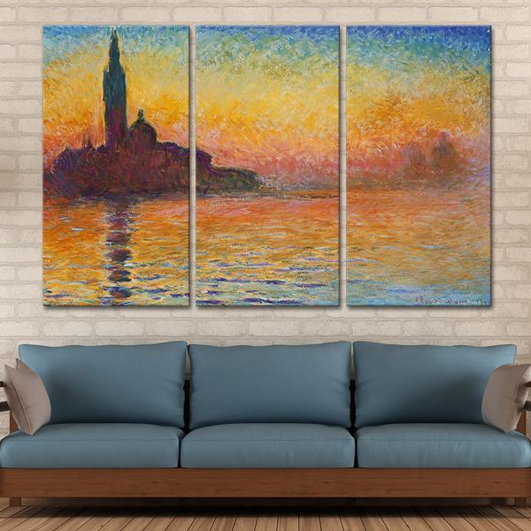 Topretailer Decor 20 Listings Framed 3 Piece San Giorgio Maggiore At Dusk Canvas Painting Wall Art Home Decor 78 95 189