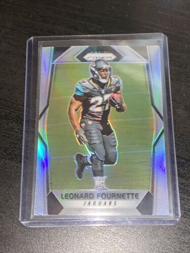 Primary image for 2017 Leonard Fournette  Panini Prizm SILVER ROOKIE CARD No.219 RC