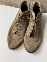 Boks Reebok Womans Rust Tan Suede Leather LACE-UP Ankle Boots Shoes Size 9 - $18.66