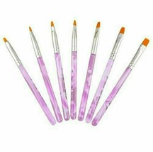 7Pcs Acrylic Nail Art Pen Tips UV Builder Gel Painting Brush Manicure Set Hot US - $4.49