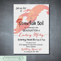 Crawfish Boil Graduation Party Invitation/Seafood Boil/printable/Digital File - $14.99