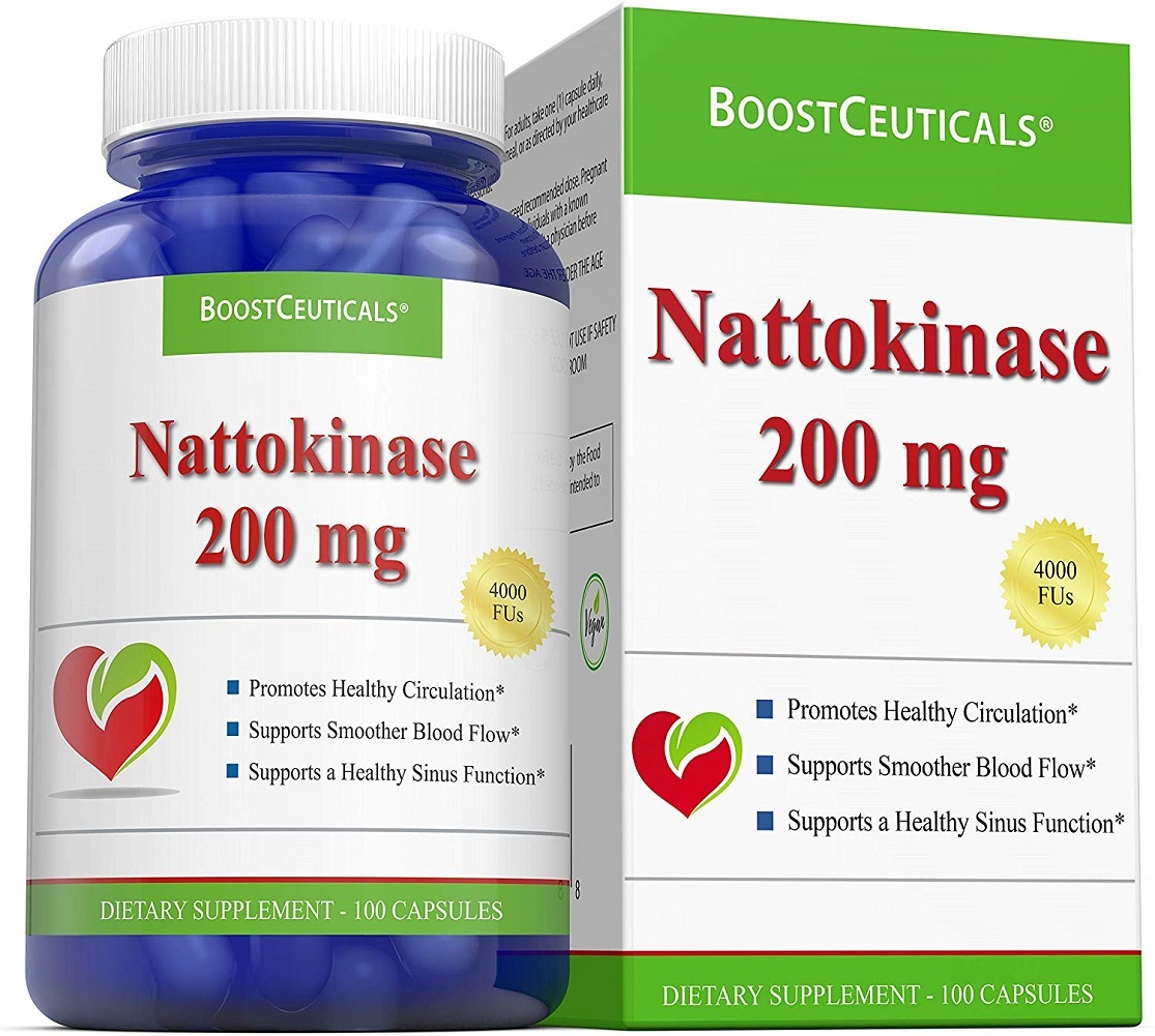 BoostCeuticals Nattokinase 100 200 mg Ideal No Additives 4000FU Supplement