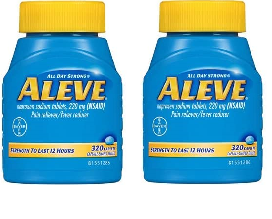 ALEVE Pain Reliever Fever Reducer Caplets - 2 Pack (320 Count Each )