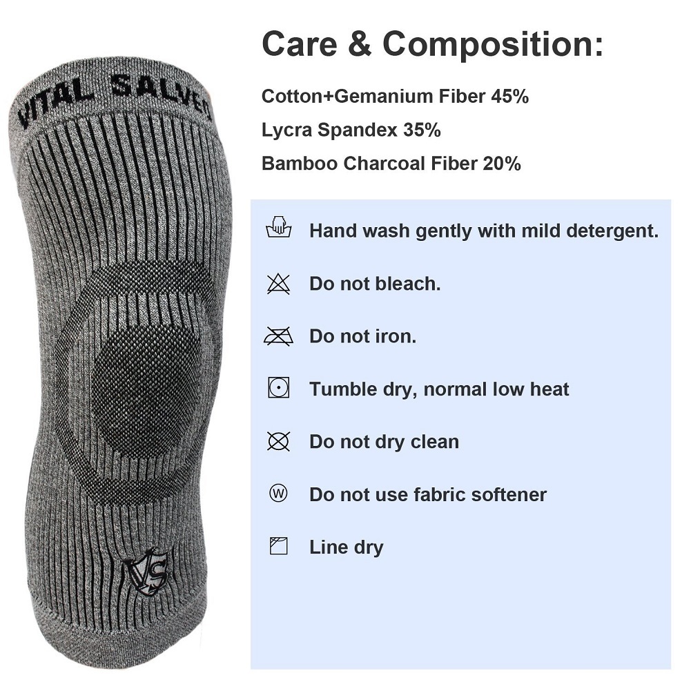 Vital Salveo-Compression Recovery Knee Sleeve/Brace S-Light Grey (1PC) XX-Large