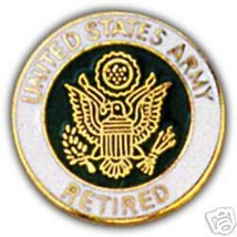 Army Retired Color Logo Lapel Pin - $13.53