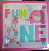 "FUN TO BE ONE" 1st Birthday Party 10 1/4" Square Banquet Plates - $4.99